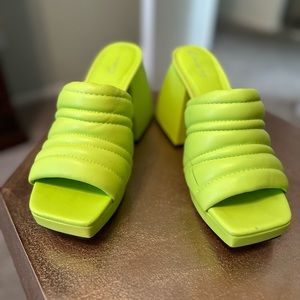 Neon Green Circus NY Heels